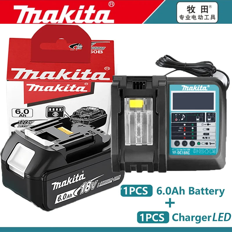 18V 6Ah Replacement Battery Compatible with Makita BL1830/BL1840/BL1850