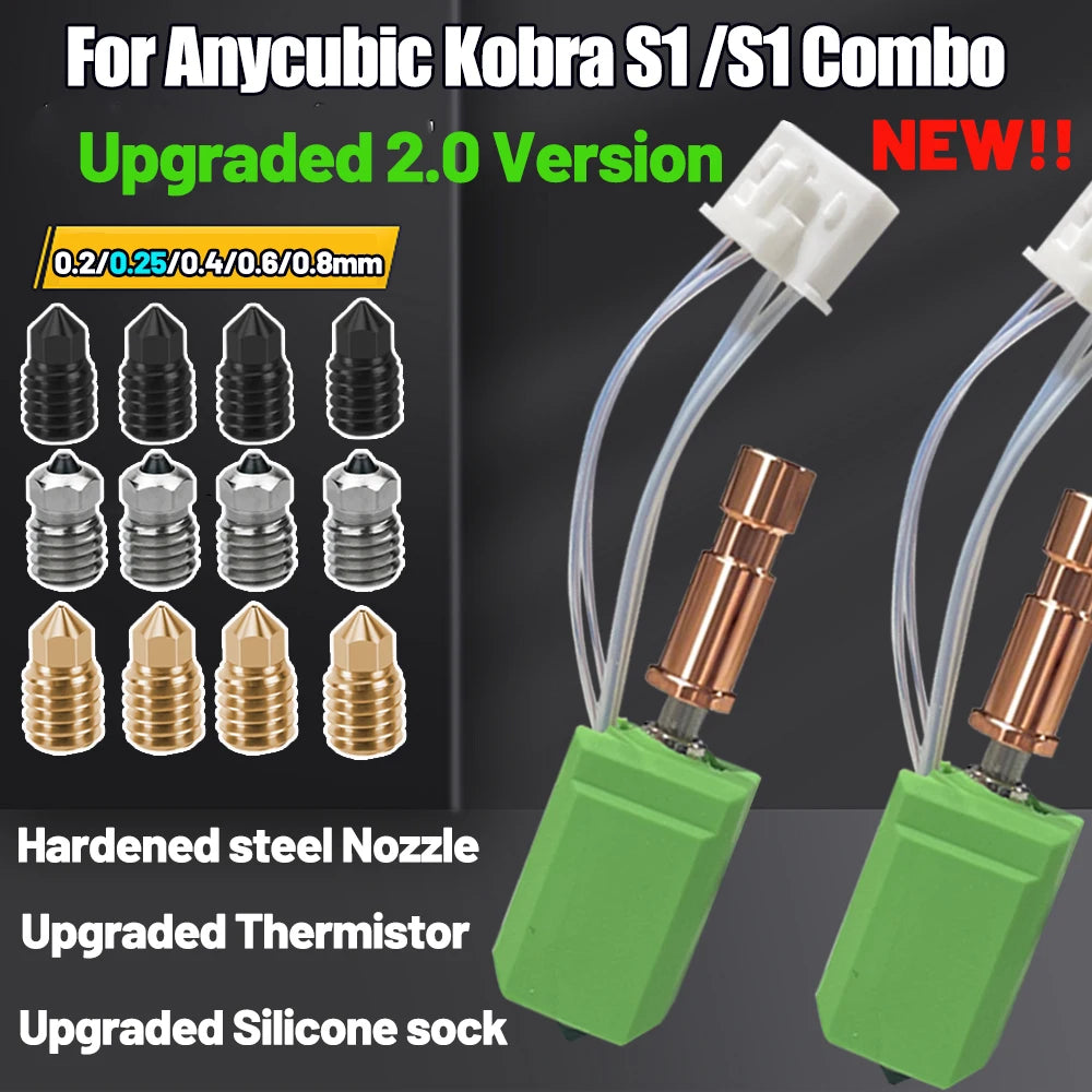 Keramik-Hotend für Anycubic Kobra S1 – Upgrade mit Silikonsocke