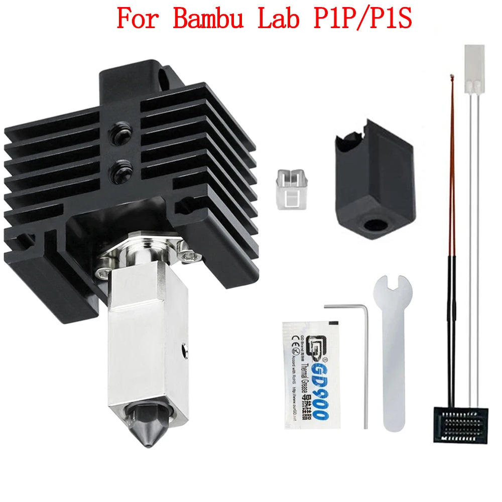 Upgrade TZ V2.0 Hotend with 2510 Fan Print Head For Bambu Lab X1 X1C P1P P1S Hot End Bimetal Throat Brass Hardened Steel Nozzle