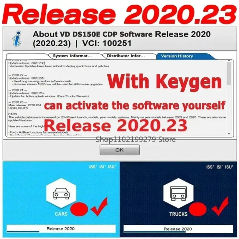 Latest Scanner 2021.11 Keygen 2020.23 Vd NEW cdd with Bluetooth for TNESF DELPHIS ORPDC Obd2 Car Truck Diagnostic Tools