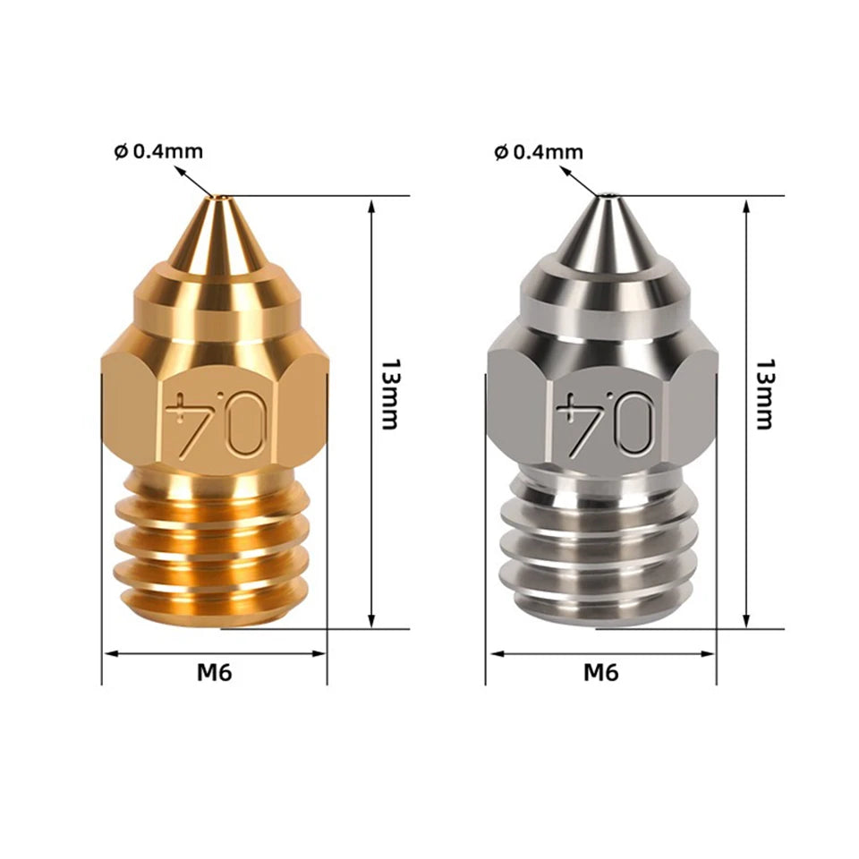 MK8 Düse 0.2 0.4 0.6 0.8mm für Creality CR‑6 SE Ender 3 S1 CR10 V2
