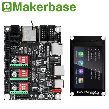 Makerbase MKS DLC32 Grbl Controller Work For Laser&CNC With ESP32 WIFI and TS35.