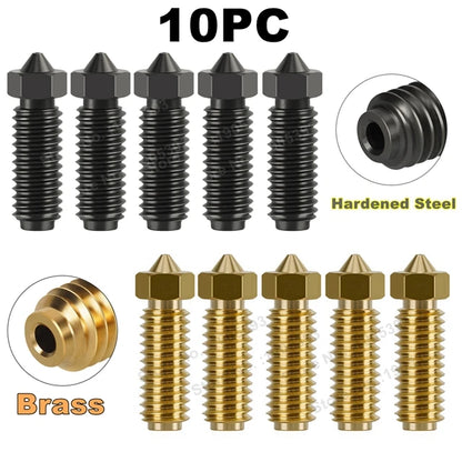 Anycubic Kobra 3 Brass & Hardened Steel Nozzles – 0.2–1.0mm