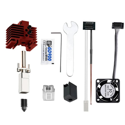 Upgrade TZ V2.0 Hotend with 2510 Fan Print Head For Bambu Lab X1 X1C P1P P1S Hot End Bimetal Throat Brass Hardened Steel Nozzle