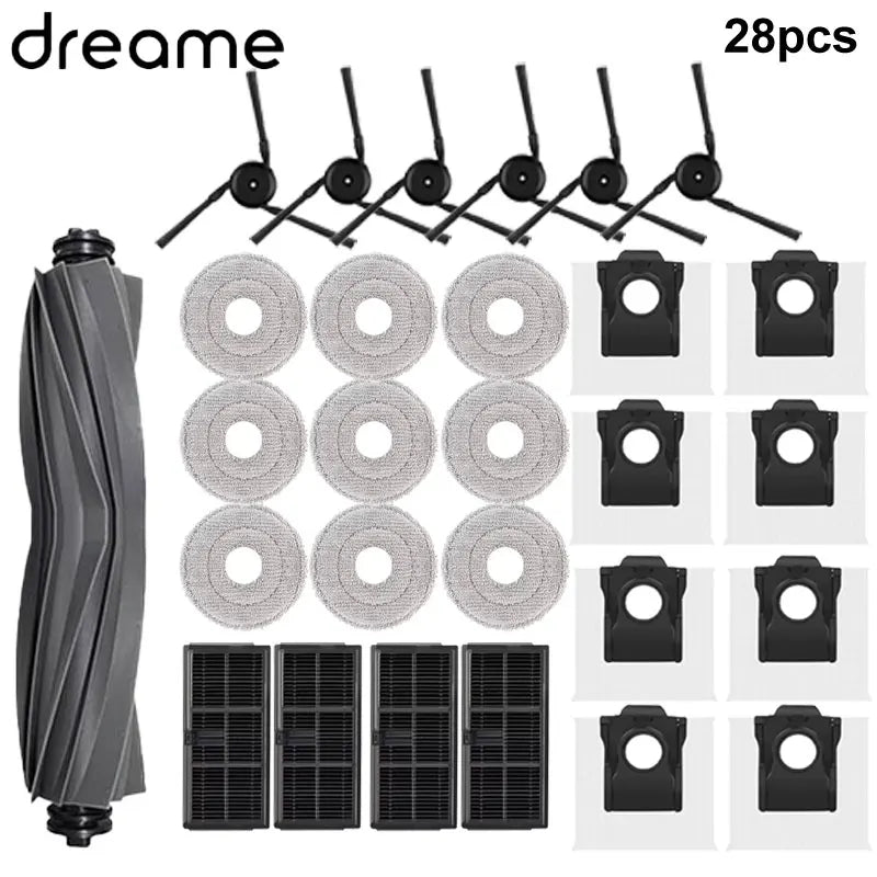 Dreame X40 Ultra / X40 Pro / L40 Ultra Robot Vacuum Spare Parts Main Side Brushes Mop Cloths HEPA Filters Dust Bags Accessories