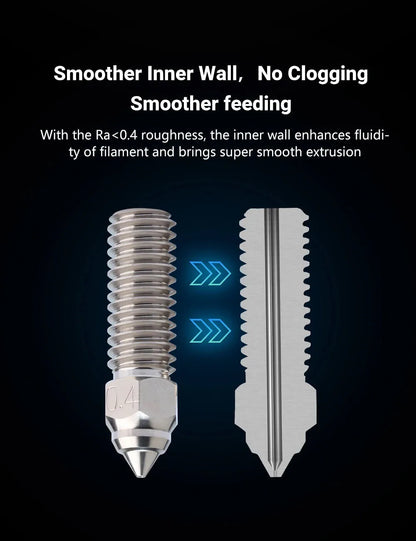 Düse 0.4 0.6 0.8mm für Ender 3 V3 KE K1 K1 Max Vyper K1 Pro Hotend Hartstahl Messing  verkupfertes Messing Genius