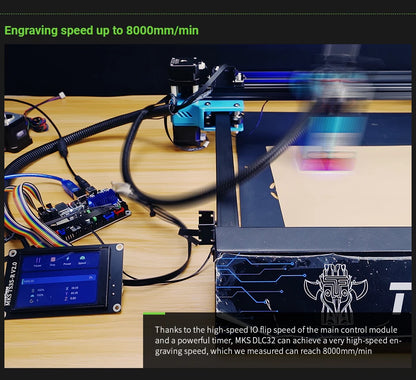 Makerbase MKS DLC32 Grbl Controller Work For Laser&CNC With ESP32 WIFI and TS35.