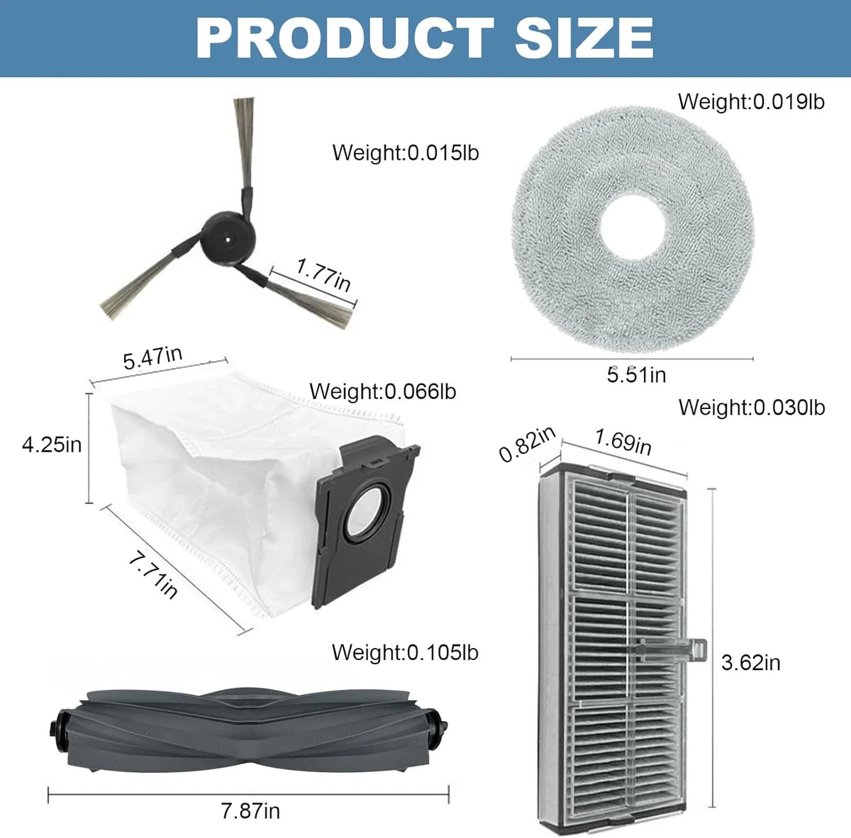 Dreame X40 Ultra / X40 Pro / L40 Ultra Robot Vacuum Spare Parts Main Side Brushes Mop Cloths HEPA Filters Dust Bags Accessories