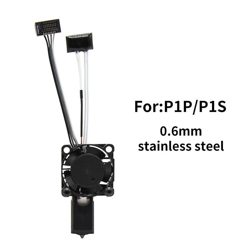 Hotend For Lab X1 X1C P1P P1S Hard Steel Nozzles Bamboo All Metal Hotend Bambulabs Combo Thermistor For Bamboo Lab Cooling Fan