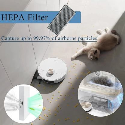 Dreame X40 Ultra / X40 Pro / L40 Ultra Robot Vacuum Spare Parts Main Side Brushes Mop Cloths HEPA Filters Dust Bags Accessories