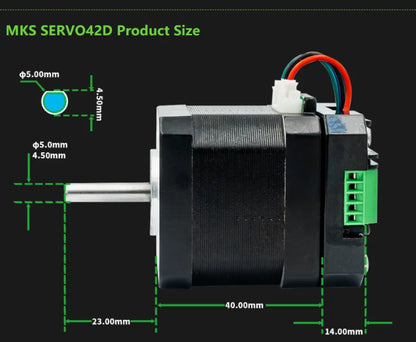 für MKS SERVO42D NEMA17 Closed Loop Treiber FOC CNC 3D Drucker Leise Effizient