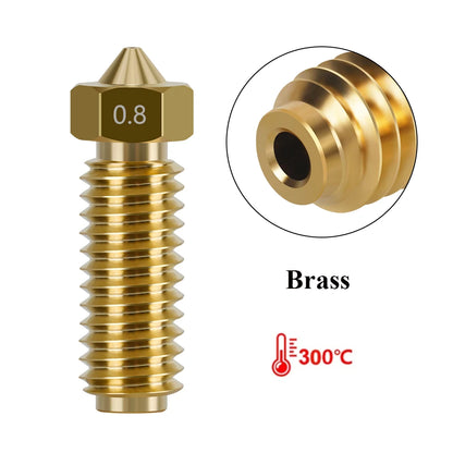 Brass & Hardened Steel Nozzles for Anycubic Kobra 2 Series – 0.2–0.8mm