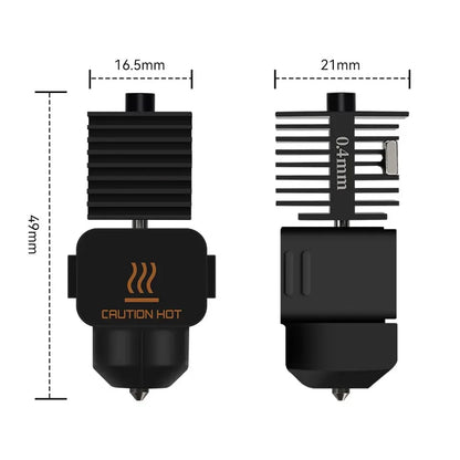 Hotend Kit for Bambu Lab A1/A1 Mini Hotend 0.2/0.4/0.6/0.8mm Hardened Steel Nozzle for Bambulab A1 Accessories 3D Printer Part