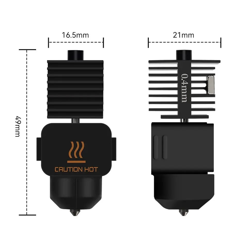 Hotend Kit for Bambu Lab A1/A1 Mini Hotend 0.2/0.4/0.6/0.8mm Hardened Steel Nozzle for Bambulab A1 Accessories 3D Printer Part