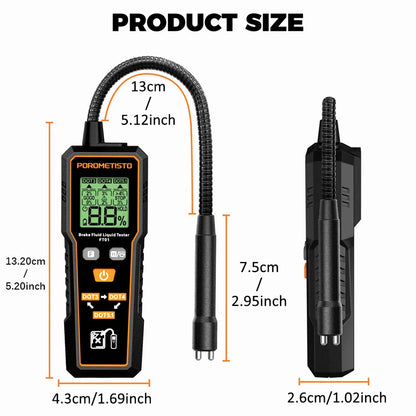 FT01 Automotive Brake Fluid Brake Oil Tester Portable Digital Brake Fluid Tester DOT3/DOT4/DOT5.1 Test With Flexible Probe