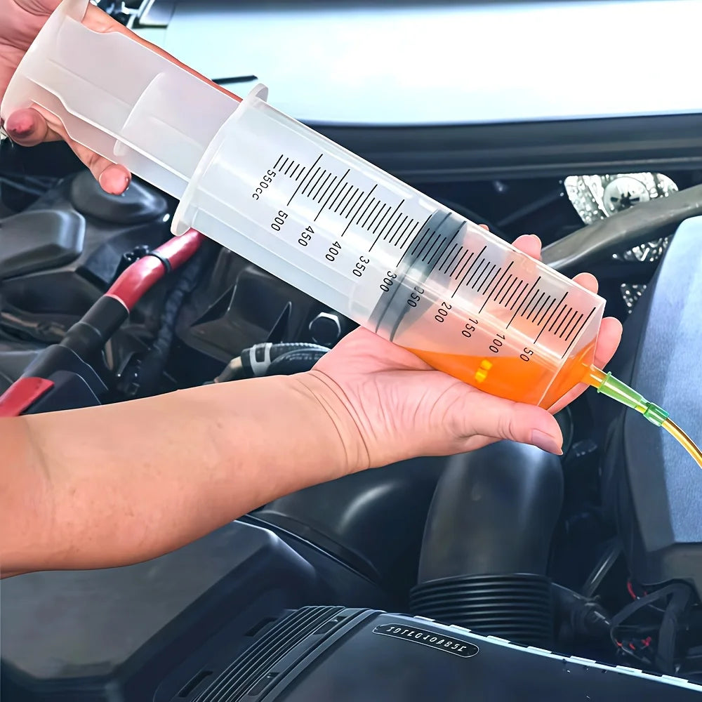 Durable Large Capacity Plastic Syringe 100Ml,150Ml,250Ml, 350ml, 550Ml,1000Ml | Car Oil Extractor Is Suitable for Laboratory Dispensing, Glue Dispensing, Watering, and Veterinary Use.