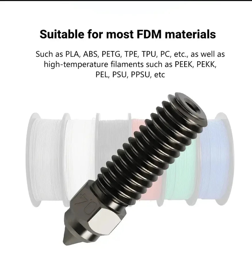 Düse 0.4 0.6 0.8mm für Ender 3 V3 KE K1 K1 Max Vyper K1 Pro Hotend Hartstahl Messing  verkupfertes Messing Genius
