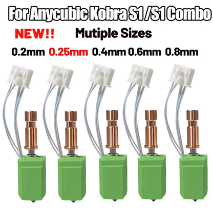 für Kobra S1 Vollmetall Hotend 200k Thermistor 2.0 Für S1/S1 Combo 0.2‑0.8mm
