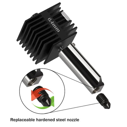 Hotend Kit for Bambu Lab A1/A1 Mini Hotend 0.2/0.4/0.6/0.8mm Hardened Steel Nozzle for Bambulab A1 Accessories 3D Printer Part