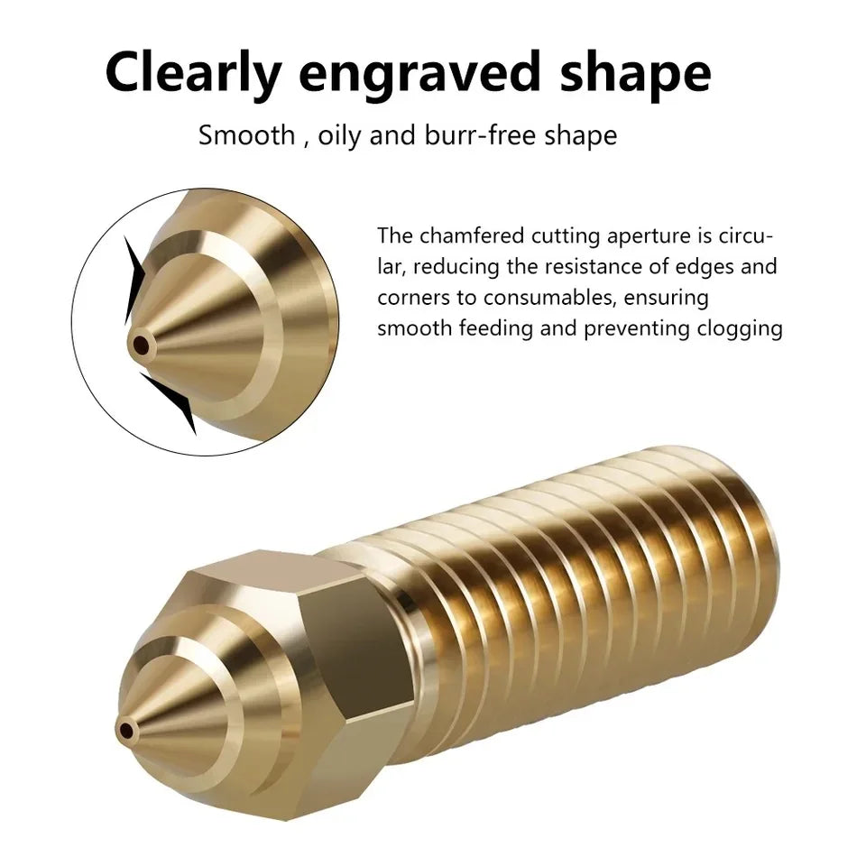 Düse 0.4 0.6 0.8mm für Ender 3 V3 KE K1 K1 Max Vyper K1 Pro Hotend Hartstahl Messing  verkupfertes Messing Genius