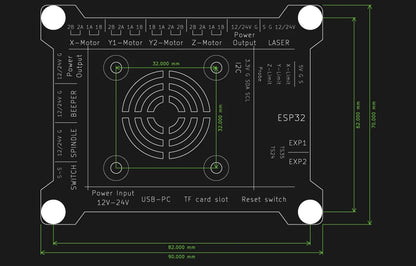 Makerbase MKS DLC32 Grbl Controller Work For Laser&CNC With ESP32 WIFI and TS35.