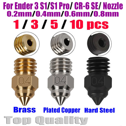 MK8 Düse 0.2 0.4 0.6 0.8mm für Creality CR‑6 SE Ender 3 S1 CR10 V2