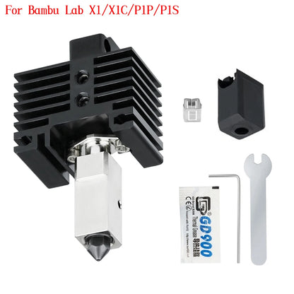 Upgrade TZ V2.0 Hotend with 2510 Fan Print Head For Bambu Lab X1 X1C P1P P1S Hot End Bimetal Throat Brass Hardened Steel Nozzle