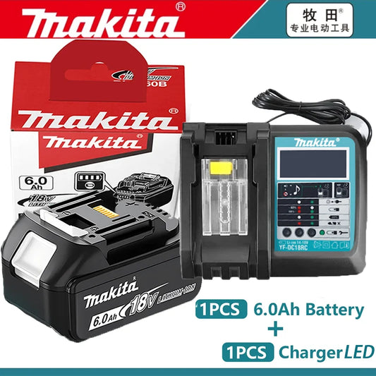 18V 6Ah Replacement Battery Compatible with Makita BL1830/BL1840/BL1850