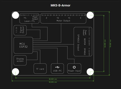 Makerbase MKS DLC32 Grbl Controller Work For Laser&CNC With ESP32 WIFI and TS35.