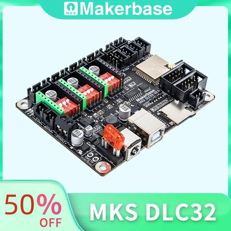 Makerbase MKS DLC32 Grbl Controller Work For Laser&CNC With ESP32 WIFI and TS35.