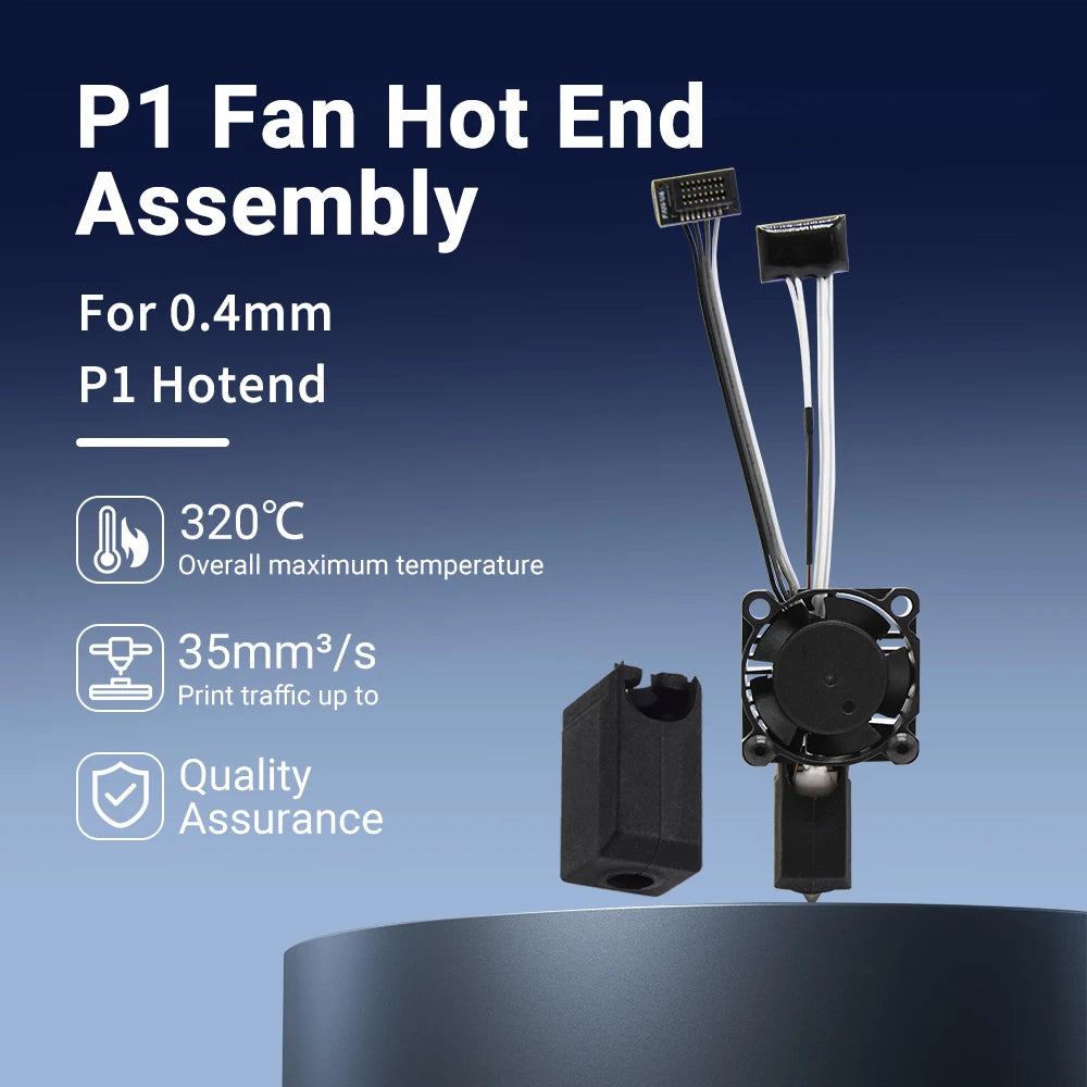 Hotend For Lab X1 X1C P1P P1S Hard Steel Nozzles Bamboo All Metal Hotend Bambulabs Combo Thermistor For Bamboo Lab Cooling Fan