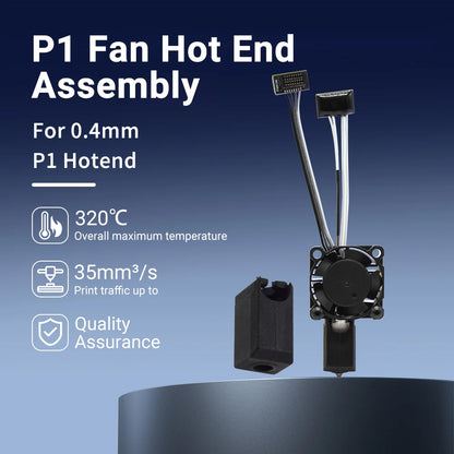 Hotend For Lab X1 X1C P1P P1S Hard Steel Nozzles Bamboo All Metal Hotend Bambulabs Combo Thermistor For Bamboo Lab Cooling Fan