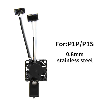 Hotend For Lab X1 X1C P1P P1S Hard Steel Nozzles Bamboo All Metal Hotend Bambulabs Combo Thermistor For Bamboo Lab Cooling Fan