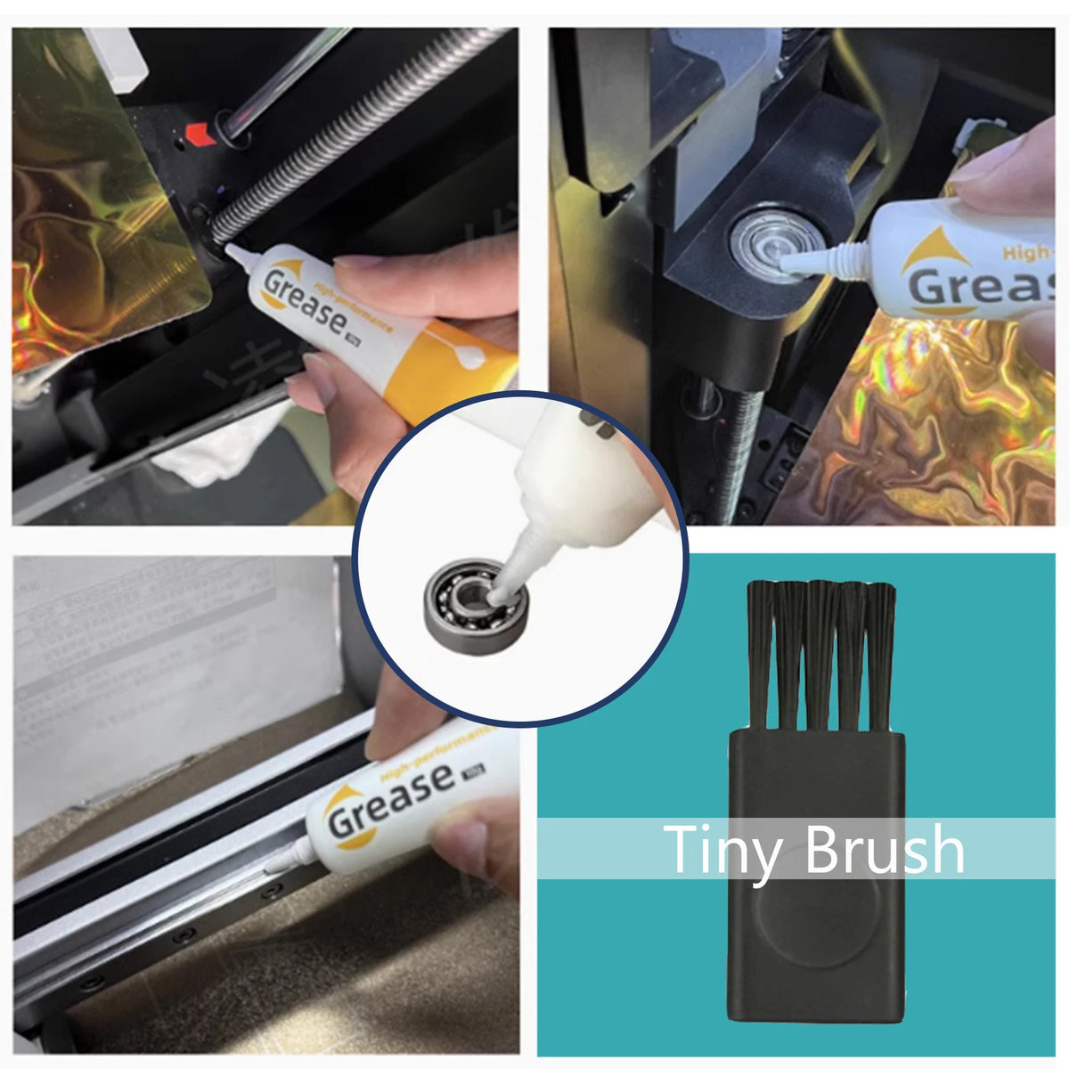 3D Printer Grease Lubricating Oil, Reduce Noise Good for Creality Ender3 Bambu Lab P1 X1 Elegoo Anycubic 3D Printer Accessories