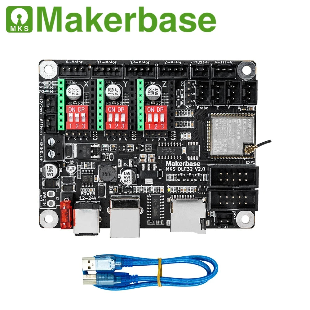 Makerbase MKS DLC32 Grbl Controller Work For Laser&CNC With ESP32 WIFI and TS35.