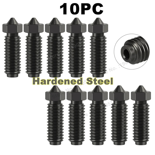 Anycubic Kobra 3 Brass & Hardened Steel Nozzles – 0.2–1.0mm