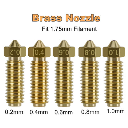 Anycubic Kobra 3 Brass & Hardened Steel Nozzles – 0.2–1.0mm