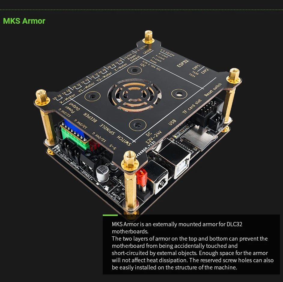 Makerbase MKS DLC32 Grbl Controller Work For Laser&CNC With ESP32 WIFI and TS35.