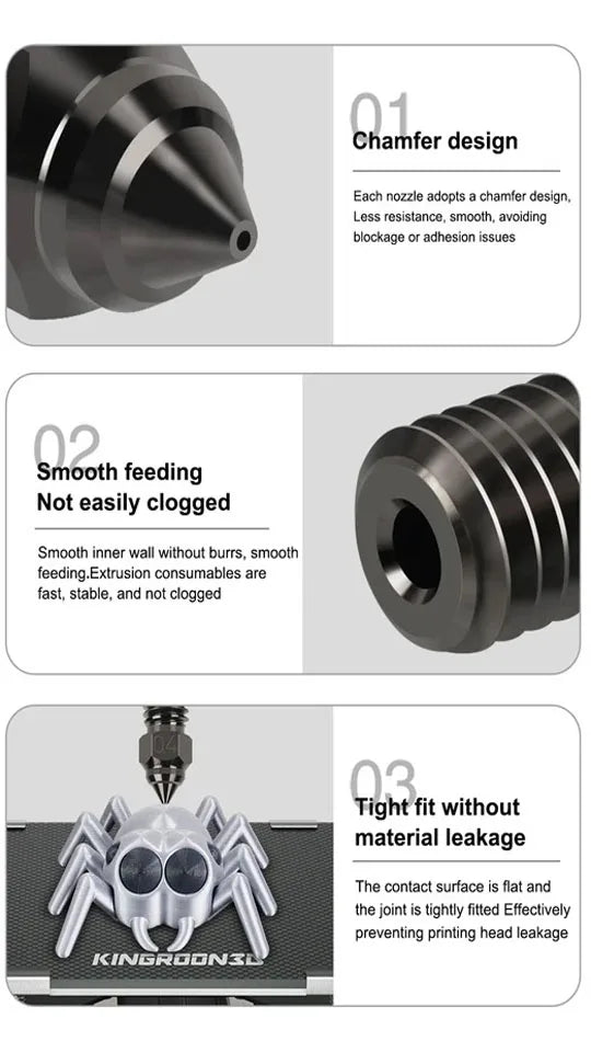 ELEGOO Neptune 4 Nozzle Brass Stainless Steel Hardened High Speed Nozzles For