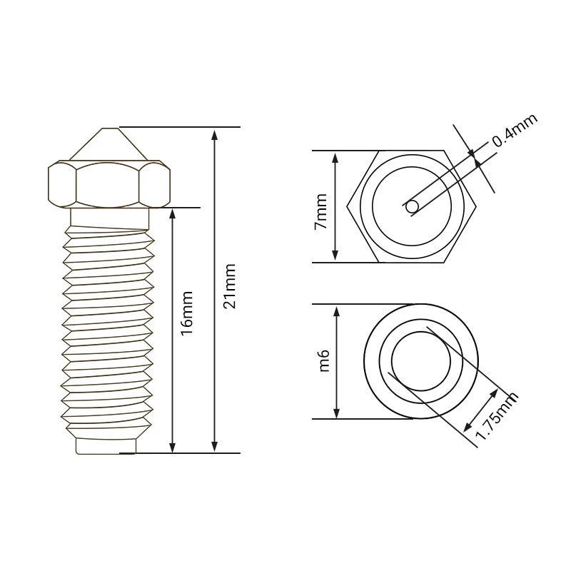 For Anycubic Kobra 2 Nozzle Hardened Steel Nozzles For Kobra 2 Neo/Kobra 2 Pro/Kobra 2 Plus/Kobra 2 Max Nozzle 3D Printer Parts