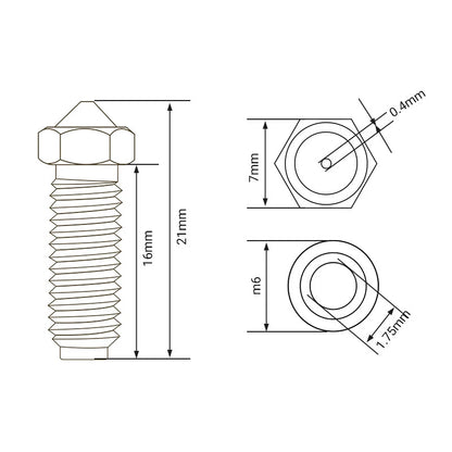 For Anycubic Kobra 2 Nozzle Hardened Steel Nozzles For Kobra 2 Neo/Kobra 2 Pro/Kobra 2 Plus/Kobra 2 Max Nozzle 3D Printer Parts