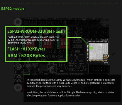 Makerbase MKS DLC32 Grbl Controller Work For Laser&CNC With ESP32 WIFI and TS35.