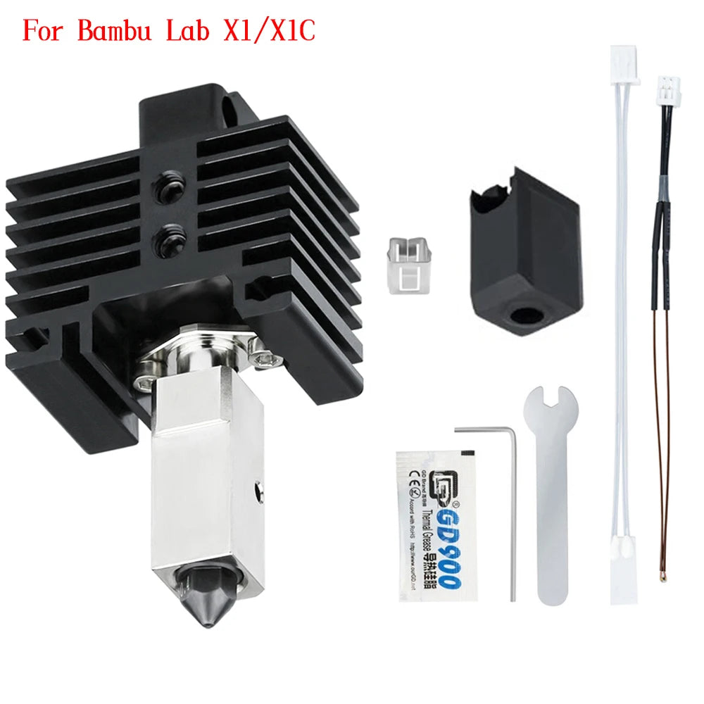 Upgrade TZ V2.0 Hotend with 2510 Fan Print Head For Bambu Lab X1 X1C P1P P1S Hot End Bimetal Throat Brass Hardened Steel Nozzle