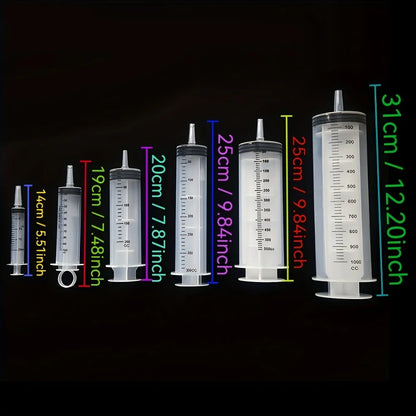 Durable Large Capacity Plastic Syringe 100Ml,150Ml,250Ml, 350ml, 550Ml,1000Ml | Car Oil Extractor Is Suitable for Laboratory Dispensing, Glue Dispensing, Watering, and Veterinary Use.