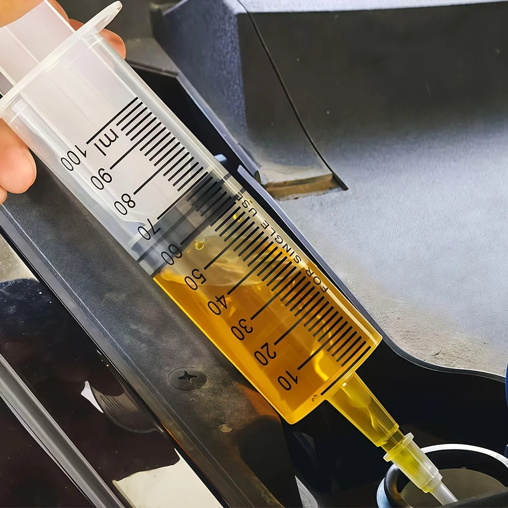 Durable Large Capacity Plastic Syringe 100Ml,150Ml,250Ml, 350ml, 550Ml,1000Ml | Car Oil Extractor Is Suitable for Laboratory Dispensing, Glue Dispensing, Watering, and Veterinary Use.