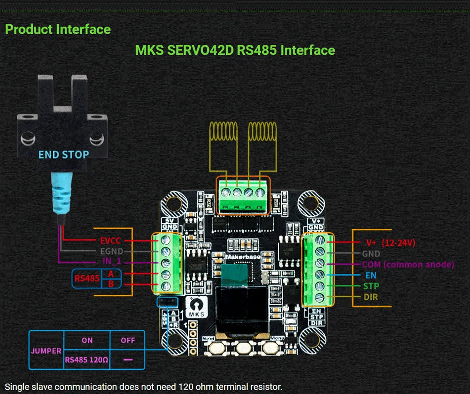 für MKS SERVO42D NEMA17 Closed Loop Treiber FOC CNC 3D Drucker Leise Effizient