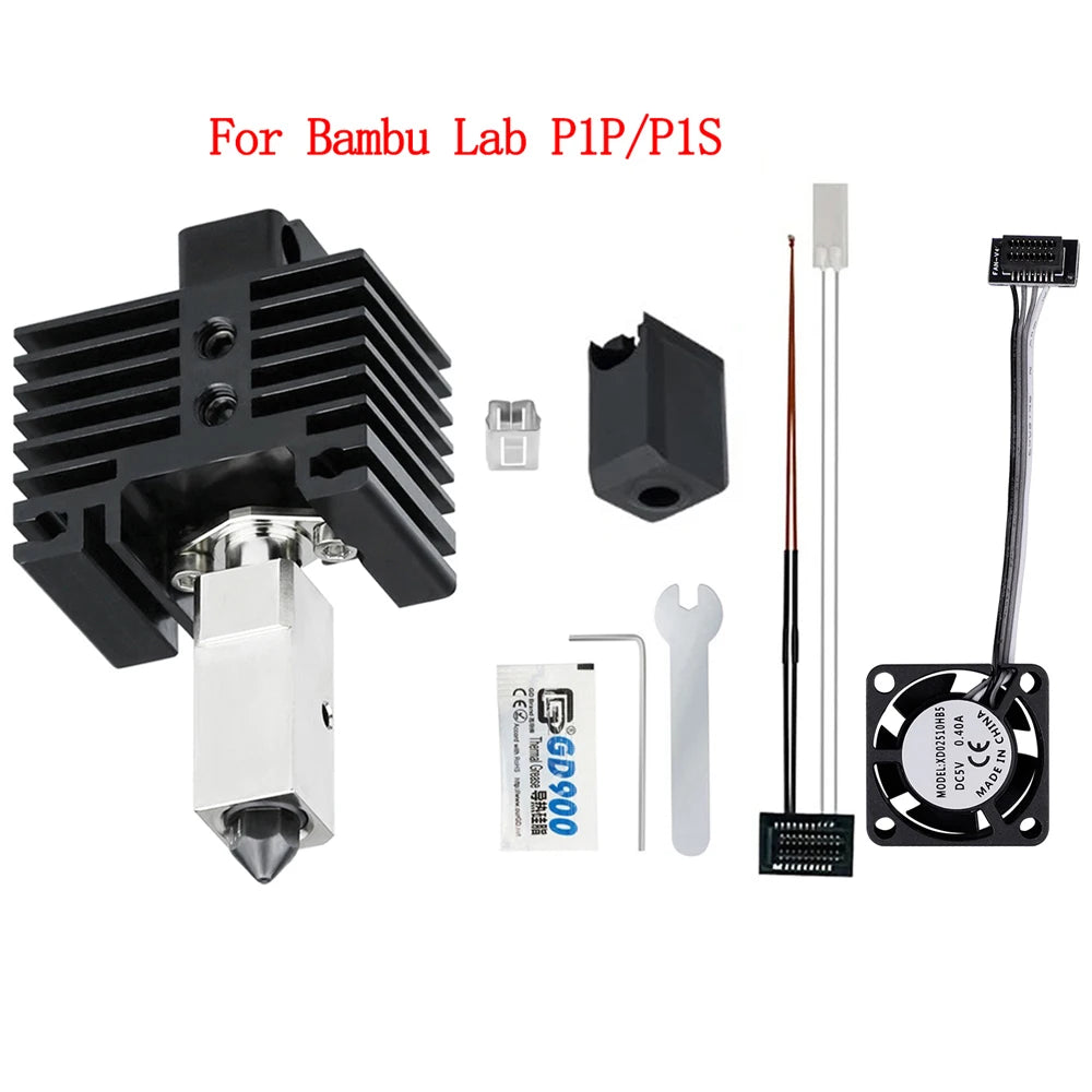 Upgrade TZ V2.0 Hotend with 2510 Fan Print Head For Bambu Lab X1 X1C P1P P1S Hot End Bimetal Throat Brass Hardened Steel Nozzle