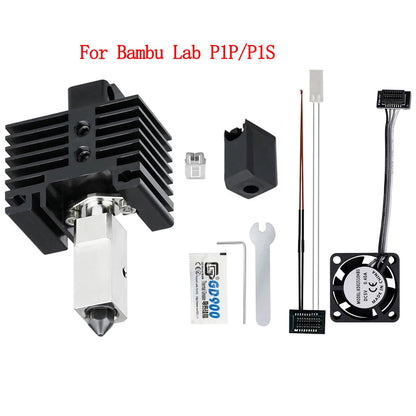 Upgrade TZ V2.0 Hotend with 2510 Fan Print Head For Bambu Lab X1 X1C P1P P1S Hot End Bimetal Throat Brass Hardened Steel Nozzle