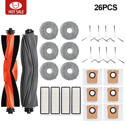 For Xiaomi Robot Vacuum X20 + / X20 Plus Dust Bag Mop Cloth Accessories Main Side Brush Hepa Filter Replacement Parts