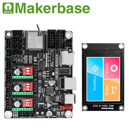 Makerbase MKS DLC32 Grbl Controller Work For Laser&CNC With ESP32 WIFI and TS35.
